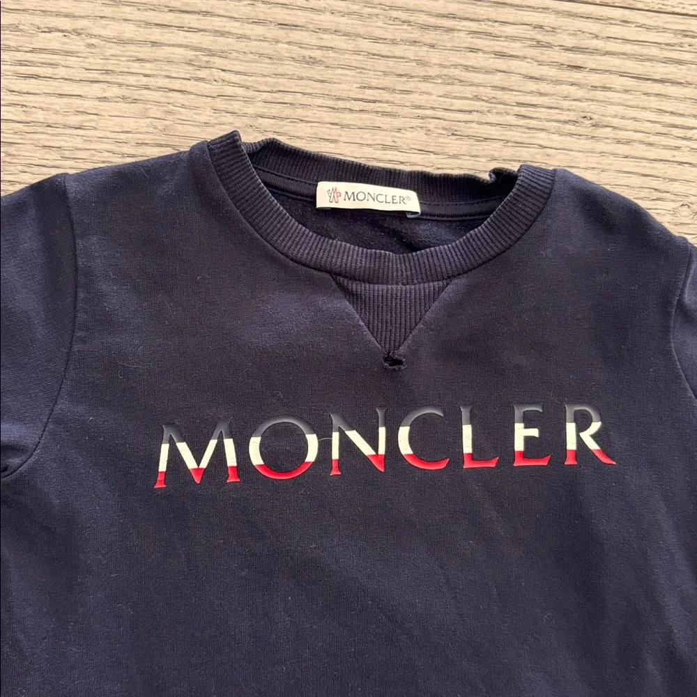 Moncler Kids Navy Sweatshirt with Logo